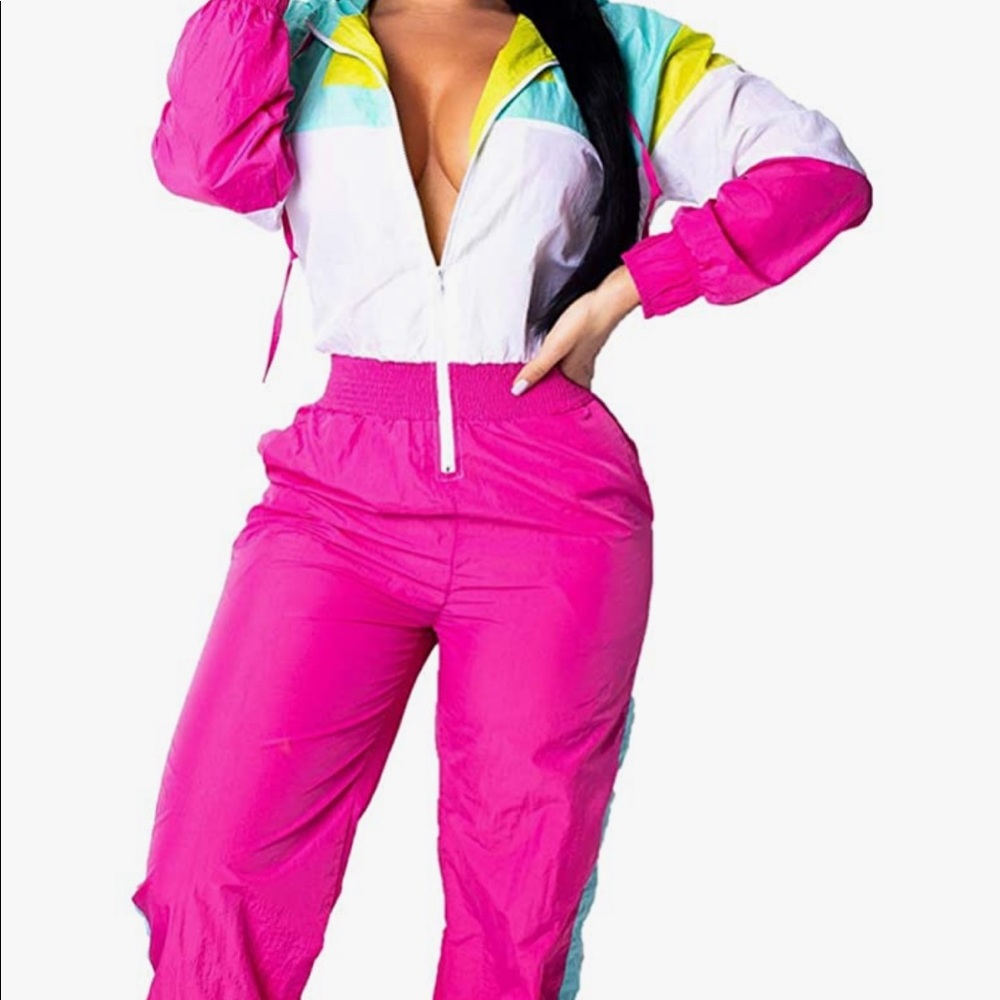 Jumpsuit Zipper Windbreaker One Piece Tracksuit